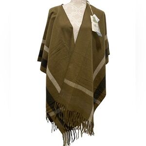 Quagga Green Label Shawl Olive Plaid Check NWT Green Black Brown